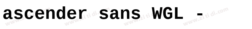 ascender sans WGL 字体字体转换